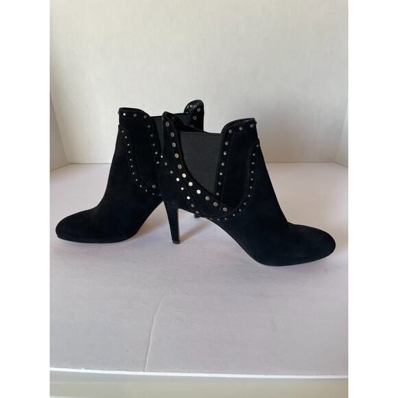 Vince Camuto Consheta Studded Black Suede Chelsea Booties Size 7 - Picture 4 of 9